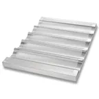 image of Chicago Metallic 45505 Baguette Pan 17‑3/4" x 25‑3/4" x 1", 16‑Gauge Aluminum, AMERICOAT® Glaze
