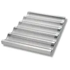 image of Chicago Metallic 45515 - 5-Compartment Baguette Loaf Pan, 17-3/4" x 25-3/4" x 1", 16‑Gauge Aluminum