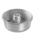 image of Chicago Metallic Bakeware 46500 Angel Food Cake Pan 7" Dia x 2.75" Deep, 62 oz, Aluminum, USA