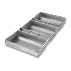 image of Chicago Metallic 47125 - 3-Compartment Pullman Pan 12-1/4" x 25-7/8", 22ga Aluminized Steel