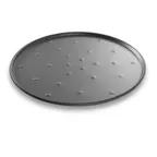 image of Chicago Metallic Bakeware 49148 - 14" Thin Crust Perforated Pizza Pan, 14" Dia x 3/8" Deep, Aluminum