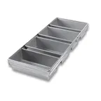 image of Chicago Metallic Bakeware 49415 - Bread Pan Set, 10" x 5" Strapped, 26-Gauge Steel, 4/Set