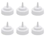 image of Hubert 118558 Kratos Squeeze Bottle Lid, 16 oz White Polyethylene, Standard Top Single Tip - Set