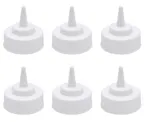 image of Hubert 130541 Kratos Replacement Squeeze Bottle Lid, 12 oz White Polyethylene, Single Tip - Set