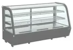 image of Hubert 159572 Kratos 29C-008 Display Case, 4.2 cu ft, 48"W x 22"D x 27"H, Black Glass, 33‑40°F, LED