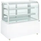 image of Hubert 166390 Kratos 29C-013 Display Case, 37" W, 5.47 cu ft, White, Dual-Pane Glass, LED, 33-40°F
