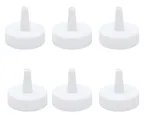 image of Hubert 174807 Kratos Squeeze Bottle Lid, 8 Oz, White Polyethylene, Standard Top Single Tip - Set