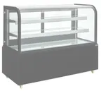 image of Hubert 202375 Refrigerated Bakery Display Case, 60.6"W x 27.1"D, 9.53 cu ft, Black, Glass Doors