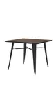 image of Hubert 20271 Outdoor Table, CenPro Table, 48" W x 29-1/2" D, Standard Height, Black Steel