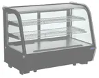 image of Hubert 219850 - Kratos 29C-006 Refrigerated Bakery Display Case, 3 cu ft, Black, Front Glass, 33-40°F