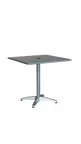 image of Hubert 61633 Outdoor Table, CenPro Table, 32" W x 32" D, Dining Height, Silver Powder-Coated