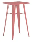image of Hubert 62620 Outdoor Table, CenPro Table, 24" W x 23-1/2" D, Bar Height, Red Steel, Commercial Use