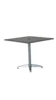 image of Hubert 93091 Outdoor Table, CenPro Table, 36"W x 36"D x 30"H, Umbrella Hole, Aluminum Silver