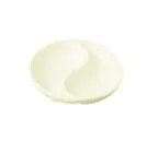 image of RAK Porcelain ACYY01 - Ying Yang Dish, 2 Compartments, 4" Dia, 1/2 oz, Porcelain, Dishwasher - 24/Case