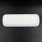 image of RAK Porcelain ASAURBN33 - Rectangular China Plate, 13" x 4.35" x 1.4", Porcelain Coupe Rim - 12/Case