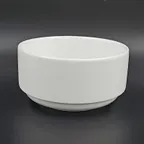 image of RAK Porcelain ASBACS01 Classic Soup Cup, 10 oz (2.3" H), White, Stackable, Dishwasher Safe - 6/Case