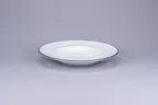 image of RAK Porcelain ASCLDP26CD25145 Pasta Bowl, 10" Diameter, 32.8 Oz, White with Blue Rim - 12/Case