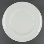 image of RAK Porcelain ASCLFP19 Round Plate, 7½" Dia x 4/5" H, Porcelain, Wide Rim, Safe - 24/Case