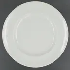 image of RAK Porcelain ASCLFP21 Round Plate 8-1/4" White Porcelain Wide Rim Dishwasher Safe - 24/Case