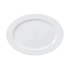image of RAK Porcelain ASOP34 Oval Platter, 13-2/5" White Polaris Porcelain Wide Rim Dishwasher Safe - 6/Case