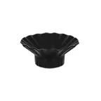 image of RAK Porcelain AUCB20GB - Aurea Curled Round Bowl 5" Dia 6.75 oz Glossy Black Porcelain Safe - 6/Case