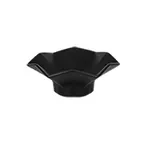 image of RAK Porcelain AUFB20GB - 6" Glossy Black Porcelain Bowl, 7 oz Flower Shape Dishwasher Safe - 6/Case