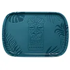 image of RAK Porcelain AZSKRP30TK - Oval Steak Platter 11.8" x 7.85" Turquoise Porcelain, Safe - 6/Case
