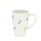 image of RAK Porcelain BA26082001 Skola Mug, 8.8 oz 0.26 Qt Porcelain, Oven/Microwave Safe - 6/Case