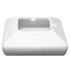 image of RAK Porcelain BAAT11 Ash Tray, Square 4" x 4" Porcelain, Dishwasher Safe, Chip Resistant - 12/Case