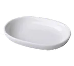 image of RAK Porcelain BABD11 Butter Dish Oval, 4"5/16" x 3"1/4", Dishwasher Safe, Chip Resistant - 12/Case