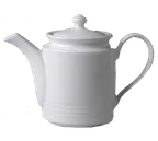 image of RAK Porcelain BACP35D7 Rondo Coffee Pot with Lid, 11.85 Oz, Chip‑Resistant, Microwave Safe - 1/Case