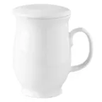 image of RAK Porcelain BALMG30 - Lotus Mug, 10 oz White Porcelain, Dishwasher Safe, Non‑Stackable - 6/Case