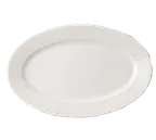 image of RAK Porcelain BAOP32D1 Oval Platter, 12"5 x 8"3, Embossed Rim, Dishwasher & Microwave Safe - 6/Case