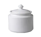 image of RAK Porcelain BASU27 - Sugar Bowl with Lid, 9.15 oz Porcelain, Dishwasher Safe - 6/Case