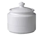 image of RAK Porcelain BASU27D7 - Rondo Sugar Bowl with Lid, 9.15 oz Porcelain, Chip Resistant - 6/Case