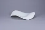 image of RAK Porcelain BCFSASDP27 - 11" Wave Bone China Dinner Plate, Deep Rim, White, 12/Case