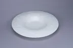 image of RAK Porcelain BCFSBBDP30 - Round Bone China Deep Rim Plate, White, Flat Edge, 6/Case