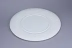 image of RAK Porcelain BCFSBBSP32 - Round Bone China Dinner Plate, White Wide Rim, Flat Edge, 6/Case