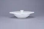 image of RAK Porcelain BCFSBTCOD26 - Oval 10" Bone China Baking Dish with Handles, White, 10.3" - 6/Case