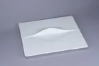 image of RAK Porcelain BCFSSQPT2Z30 Square Bone China Platter, 11" x 11", White, Wide Rim, Two‑Zone - 6/Case