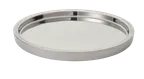 image of RAK Porcelain BT2828 - Round Silver Bar Tray, Longitude Design, Premium Porcelain, 12/Case
