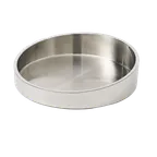 image of RAK Porcelain BTO700SL Bar Tray, 12" Round Silver, 12.59" D x 3.15" H, Sold per Case - 12/Case