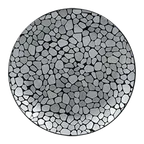 image of RAK Porcelain CBNNPR18 - 7.125" Round Coupe Porcelain Plate Silver, Oven/Freezer Safe - 24/Case