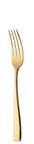 image of RAK Porcelain CDUDEFG Dessert Fork - 7.2" Length, PVD Gold Durban Finish, Stainless Steel, 12/Case