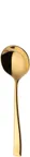 image of RAK Porcelain CDUSOSG Soup Spoon, 6.7" PVD Gold Durban Finish, Stainless Steel - 12/Case