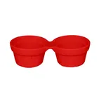 image of RAK Porcelain CFDR02BR Ramekin 5-1/8" Cup with Spoon, Ember Red, Oven/Microwave Safe - 12/Case