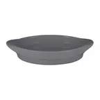 image of RAK Porcelain CFOD31GYBD - Oval 10" x 6-8/9" Gray Porcelain Baking Dish, Oven/Microwave Safe - 3/Case