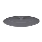 image of RAK Porcelain CFOD37GYLD - Oval Porcelain Lid, Stone Gray, Oven-Microwave-Dishwasher Safe, 3/Case