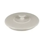 image of RAK Porcelain CFRD16WHLD - Round Chef’s Fusion Porcelain Lid, Sand White, Oven Microwave Safe, 6/Case