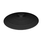 image of RAK Porcelain CFRD28BKLD - Round Fusion Porcelain Lid, Volcano Black, Oven Microwave Safe, 4/Case